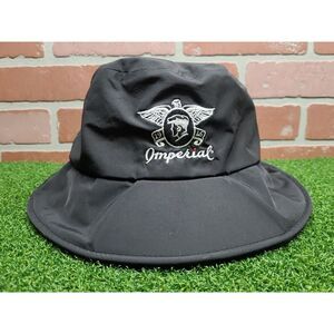 Imperial Bucket Hat Golf Size OSFA Logo BLACK  RARE‎ Style 1376